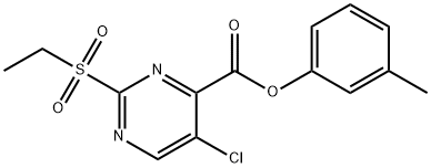 m-tolyl 5-chloro-2-(ethylsulfonyl)pyrimidine-4-carboxylate Structure