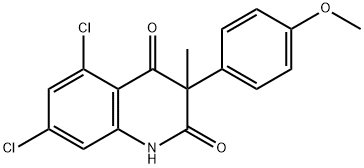 5,7-dichloro-3-(4-methoxyphenyl)-3-methylquinoline-2,4(1H,3H)-dione(WXG02408) Struktur