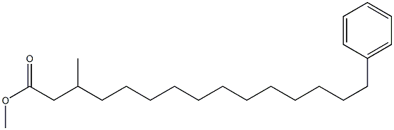 3-甲基-15-苯基十五烷酸甲酯, 88336-88-3, 结构式