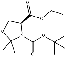 Ethyl (S)-3-Boc-2,2-dimethyloxazolidine-4-carboxylate Structure