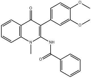 N-[3-(3,4-dimethoxyphenyl)-1-methyl-4-oxo-1,4-dihydro-2-quinolinyl]benzamide Struktur