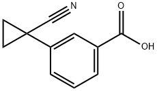 3-(1-氰基环丙基)苯甲酸, 884001-11-0, 结构式