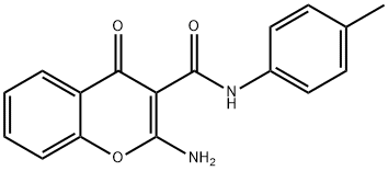 2-amino-N-(4-methylphenyl)-4-oxo-4H-chromene-3-carboxamide 结构式