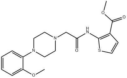 methyl 2-(2-(4-(2-methoxyphenyl)piperazin-1-yl)acetamido)thiophene-3-carboxylate Structure