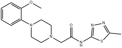 2-[4-(2-methoxyphenyl)piperazin-1-yl]-N-(5-methyl-1,3,4-thiadiazol-2-yl)acetamide 化学構造式