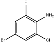 4-ブロモ-2-クロロ-6-フルオロアニリン 化学構造式
