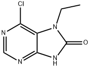 6-氯-7-乙基-7,9-二氢-8H-嘌呤-8-酮, 885500-44-7, 结构式
