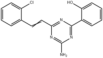 (E)-2-(6-(2-chlorostyryl)-4-imino-4,5-dihydro-1,3,5-triazin-2-yl)phenol 化学構造式