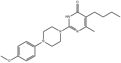 5-butyl-2-[4-(4-methoxyphenyl)piperazin-1-yl]-6-methylpyrimidin-4(3H)-one 结构式