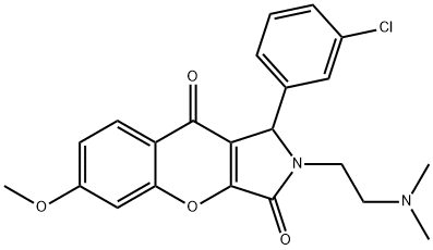 886153-64-6 1-(3-chlorophenyl)-2-[2-(dimethylamino)ethyl]-6-methoxy-1,2-dihydrochromeno[2,3-c]pyrrole-3,9-dione