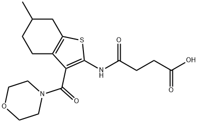 4-((6-methyl-3-(morpholine-4-carbonyl)-4,5,6,7-tetrahydrobenzo[b]thiophen-2-yl)amino)-4-oxobutanoic acid Structure