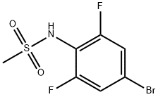 N-(4-溴-2,6-二氟苯基)甲磺酰胺,886842-80-4,结构式