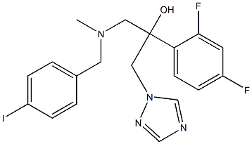 2-(2,4-Difluoro-phenyl)-1-[(4-iodo-benzyl)-methyl-amino]-3-[1,2,4]triazol-1-yl-propan-2-ol, 887138-63-8, 结构式