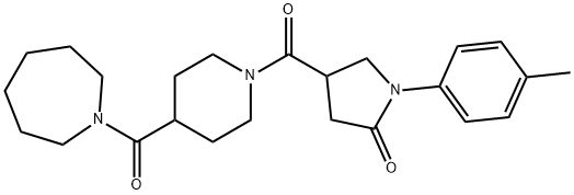 4-{[4-(azepan-1-ylcarbonyl)piperidin-1-yl]carbonyl}-1-(4-methylphenyl)pyrrolidin-2-one Struktur