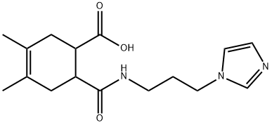 6-((3-(1H-imidazol-1-yl)propyl)carbamoyl)-3,4-dimethylcyclohex-3-enecarboxylic acid Structure