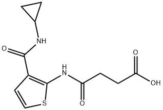 4-((3-(cyclopropylcarbamoyl)thiophen-2-yl)amino)-4-oxobutanoic acid Structure