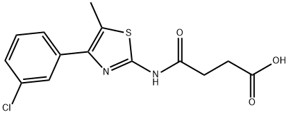 4-((4-(3-chlorophenyl)-5-methylthiazol-2-yl)amino)-4-oxobutanoic acid Structure