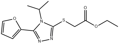 ethyl 2-((5-(furan-2-yl)-4-isopropyl-4H-1,2,4-triazol-3-yl)thio)acetate Structure