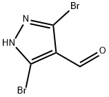 3,5-二溴-1H-吡唑-4-甲醛 结构式