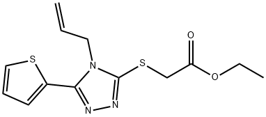 ethyl 2-((4-allyl-5-(thiophen-2-yl)-4H-1,2,4-triazol-3-yl)thio)acetate,888627-60-9,结构式