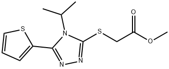 888639-01-8 methyl 2-((4-isopropyl-5-(thiophen-2-yl)-4H-1,2,4-triazol-3-yl)thio)acetate