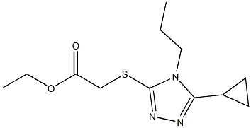 ethyl 2-((5-cyclopropyl-4-propyl-4H-1,2,4-triazol-3-yl)thio)acetate Structure