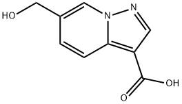 6-(HYDROXYMETHYL)PYRAZOLO[1,5-A]PYRIDINE-3-CARBOXYLIC ACID 结构式