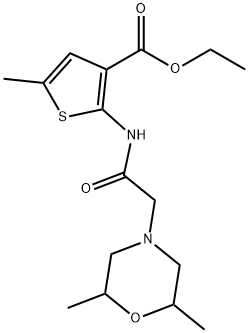 ethyl 2-(2-(2,6-dimethylmorpholino)acetamido)-5-methylthiophene-3-carboxylate Structure