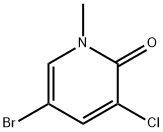 5-bromo-3-chloro-1-methyl-2(1H)-Pyridinone Structure