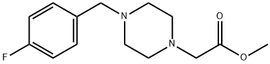 methyl 2-(4-(4-fluorobenzyl)piperazin-1-yl)acetate Struktur