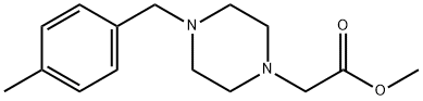 methyl 2-(4-(4-methylbenzyl)piperazin-1-yl)acetate Structure