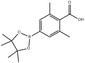 2,6-dimethyl-4-(4,4,5,5-tetramethyl-1,3,2-dioxaborolan-2-yl)benzoic acid Struktur