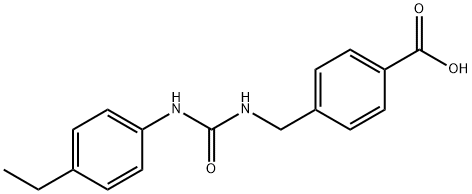 4-((3-(4-ethylphenyl)ureido)methyl)benzoic acid 化学構造式