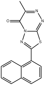 3-methyl-7-(naphthalen-1-yl)-4H-[1,3,4]thiadiazolo[2,3-c][1,2,4]triazin-4-one 化学構造式