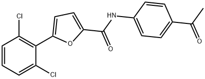 N-(4-acetylphenyl)-5-(2,6-dichlorophenyl)furan-2-carboxamide Structure