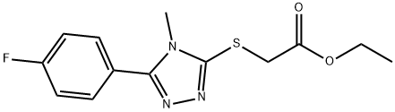 ethyl 2-((5-(4-fluorophenyl)-4-methyl-4H-1,2,4-triazol-3-yl)thio)acetate 结构式