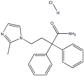 4-(2-methyl-1H-imidazol-1-yl)-2,2-diphenylbutanamide hydrochloride Struktur