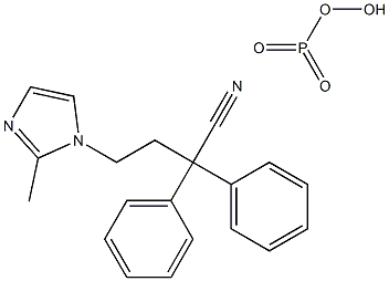 4-(2-methyl-1H-imidazol-1-yl)-2,2-diphenylbutanenitrile phosphenoperoxoic acid|4-(2-甲基-1-咪唑基)-2,2-二苯基丁腈磷酸盐