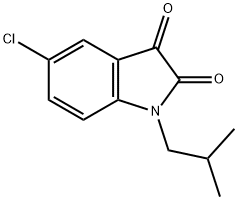 5-氯-1-异丁基二氢吲哚-2,3-二酮,893721-50-1,结构式