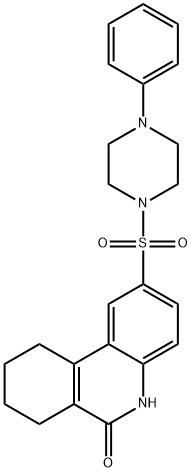 2-[(4-phenyl-1-piperazinyl)sulfonyl]-7,8,9,10-tetrahydro-6(5H)-phenanthridinone Structure