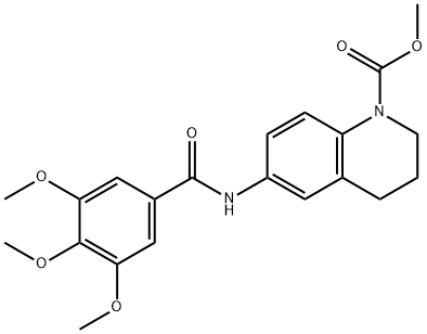 methyl 6-[(3,4,5-trimethoxybenzoyl)amino]-3,4-dihydro-1(2H)-quinolinecarboxylate Structure