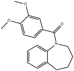 1-(3,4-dimethoxybenzoyl)-2,3,4,5-tetrahydro-1H-1-benzazepine Structure