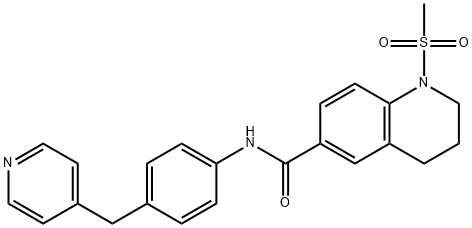 1-(methylsulfonyl)-N-[4-(4-pyridinylmethyl)phenyl]-1,2,3,4-tetrahydro-6-quinolinecarboxamide Structure