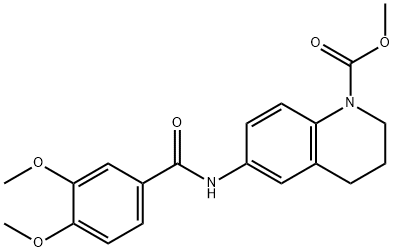 methyl 6-[(3,4-dimethoxybenzoyl)amino]-3,4-dihydro-1(2H)-quinolinecarboxylate Structure