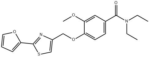 N,N-diethyl-4-{[2-(2-furyl)-1,3-thiazol-4-yl]methoxy}-3-methoxybenzamide Structure