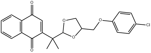 2-(1-{4-[(4-chlorophenoxy)methyl]-1,3-dioxolan-2-yl}-1-methylethyl)naphthoquinone Structure