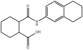 2-[(5,6,7,8-tetrahydro-2-naphthalenylamino)carbonyl]cyclohexanecarboxylic acid Structure