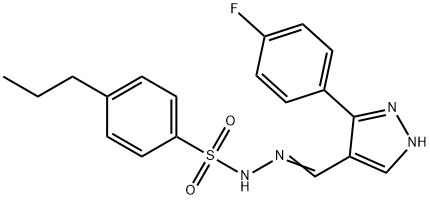 (Z)-N'-((3-(4-fluorophenyl)-1H-pyrazol-4-yl)methylene)-4-propylbenzenesulfonohydrazide Structure