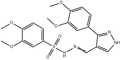 (Z)-N'-((3-(3,4-dimethoxyphenyl)-1H-pyrazol-4-yl)methylene)-3,4-dimethoxybenzenesulfonohydrazide,894507-17-6,结构式