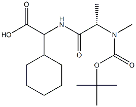 (2S)-[[N-(tert-Butoxycarbonyl)-N-methyl-L-alanyl]amino](cyclohexyl)ethanoic acid Structure